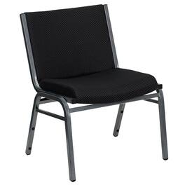 Emma + Oliver - 1000 lb. Big & Tall Fabric Stack Chair - Black