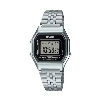 CASIO
START B111
50 30 PM MODE 1:5850 S0 LIGHT
WATER WR RESIST ILLUMINATOR