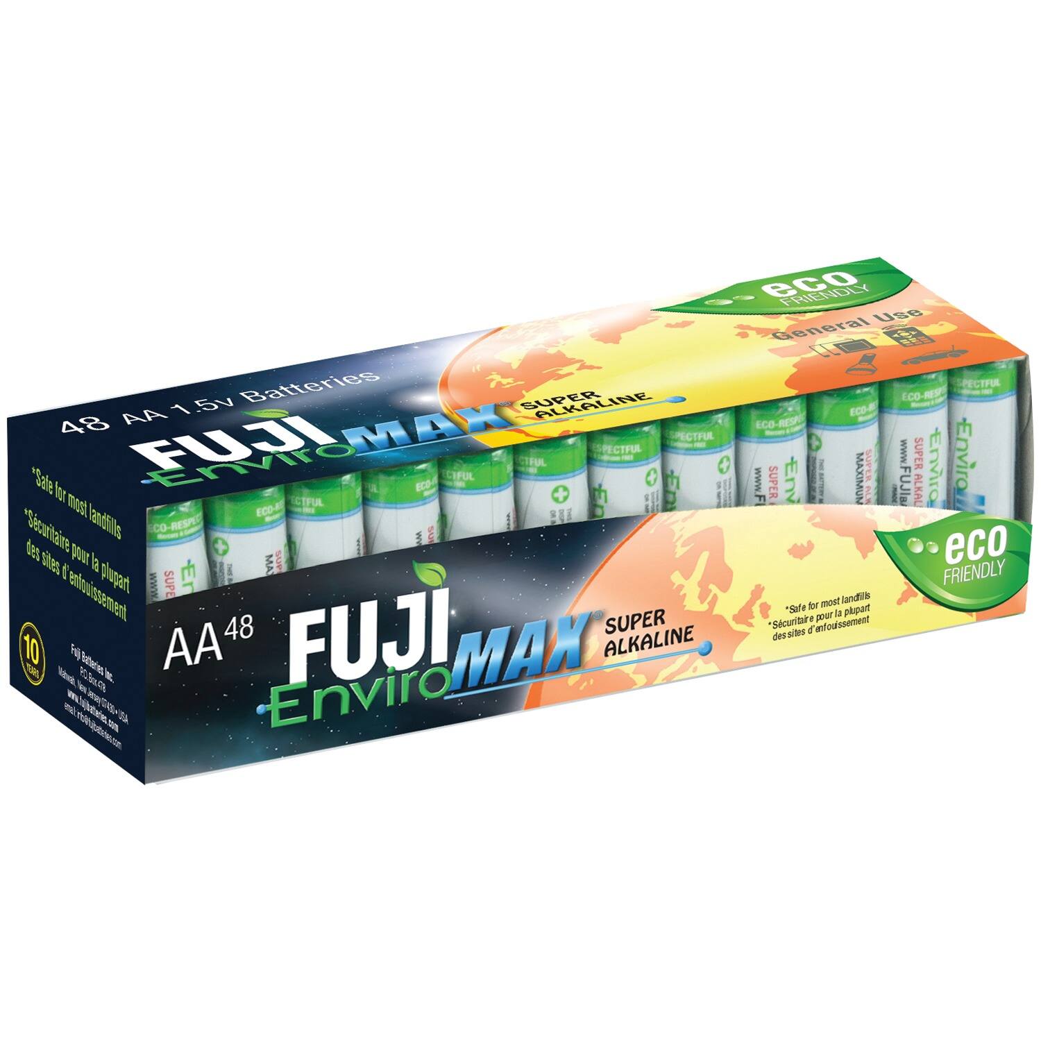 Sure, here is the corrected and grouped text from the image:

---

**FUJI MAX EnviroMAX**

**48 AA 1.5V Batteries**

**SUPER ALKALINE**

**Eco-Friendly**

**General Use**

**Safe for most landfills**

**"Saucisse pour la plupart des sites d'enfouissement"**

**AA 48**

**Eco-Friendly**

**General Use**

**Safe for most landfills**

**"Saucisse pour la plupart des sites d'enfouissement"**

**www.fujimax.com**

**www.fujimax.com**

**www.fujimax.com**

**www.fujimax.com**

**www.fujimax.com**

**www.fujimax.com**

**www.fujimax.com**

**www.fujimax.com**

**www.fujimax.com**

**www.fujimax.com**

**www.fujimax.com**

**www.fujimax.com**

**www.fujimax.com**

**www.fujimax.com**

**www.fujimax.com**

**www.fujimax.com**

**www.fujimax.com**

**www.fujimax.com**

**www.fujimax.com**

**www.fuj