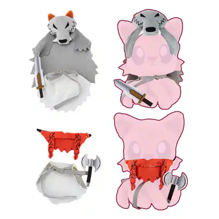 Front. Tentacle Kitty - Tentacle Kitty Campaign Critters | Barbarian Class Plush Clothing Pack - Multi-Colored.