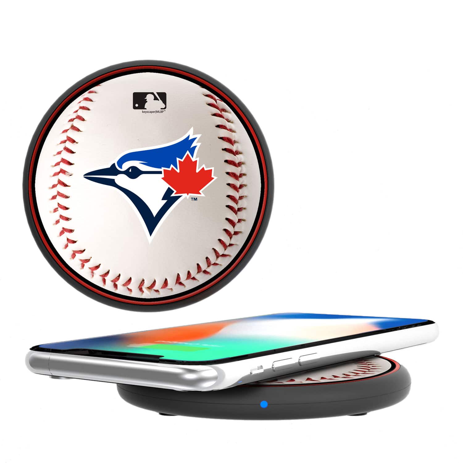 Keyscaper - Toronto Blue Jays Wireless Charging Pad - Multicolor