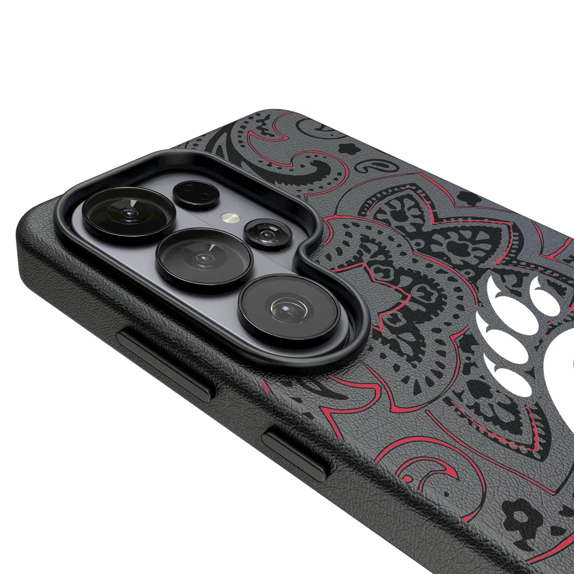 Alt View 2. Keyscaper - Cincinnati Bearcats Paisley Galaxy Magnetic Bump Case - S25 Ultra - Black.