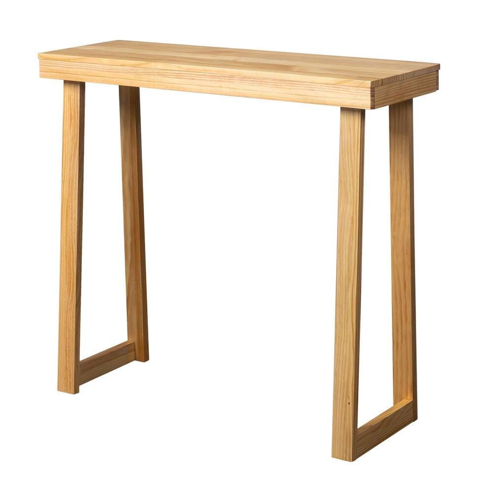 Alt View 1. Kadyn - Solid Wood Console Table For Entryway, Sofa Table Narrow Entryway Table For Hallway, Behind The Couch, Living Room - Brown.