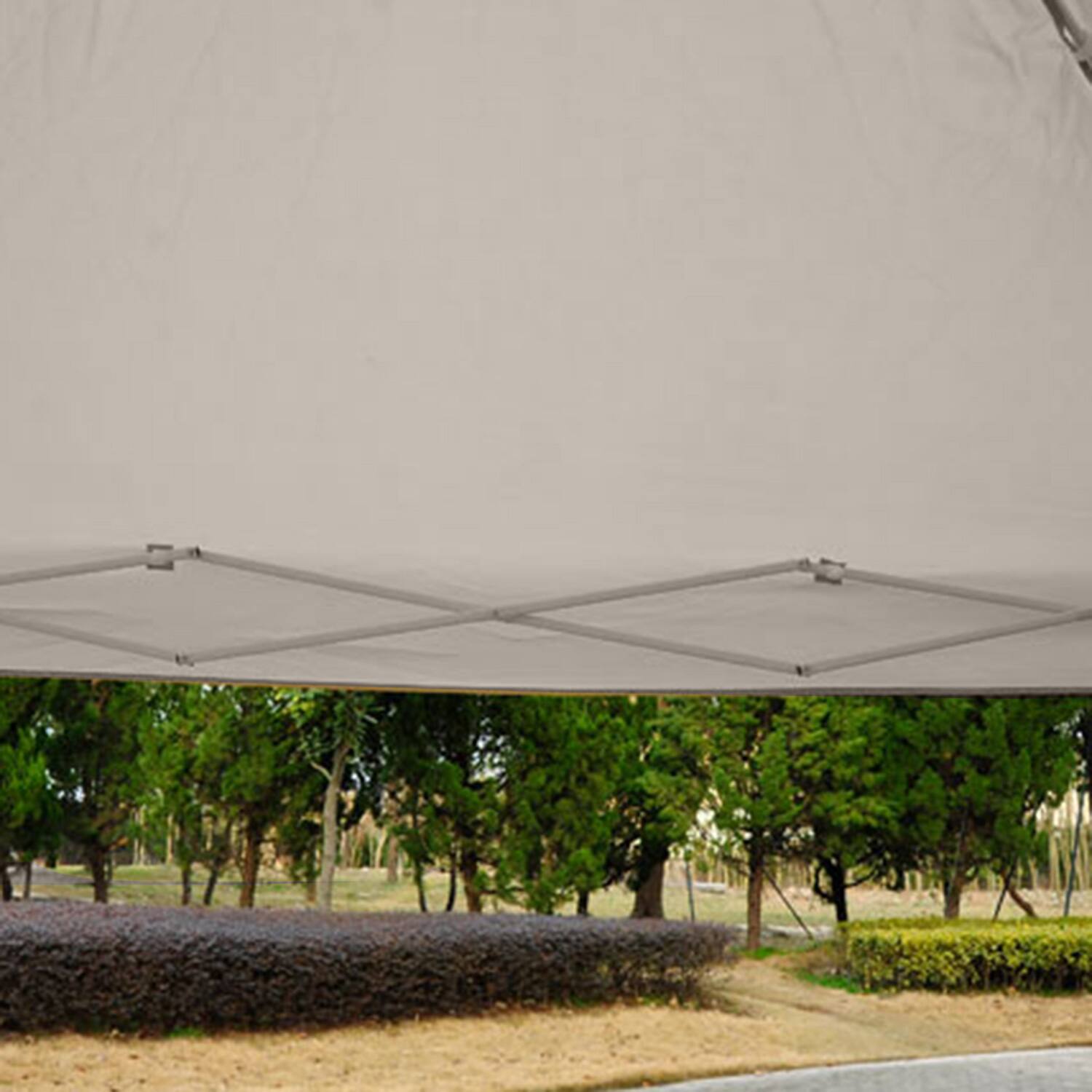 Alt View 8. Outsunny - 210D Oxford 10' x 10' Pop Up Canopy Tent with Netting, Instant Screen Room House, Tents for Parties - Beige.