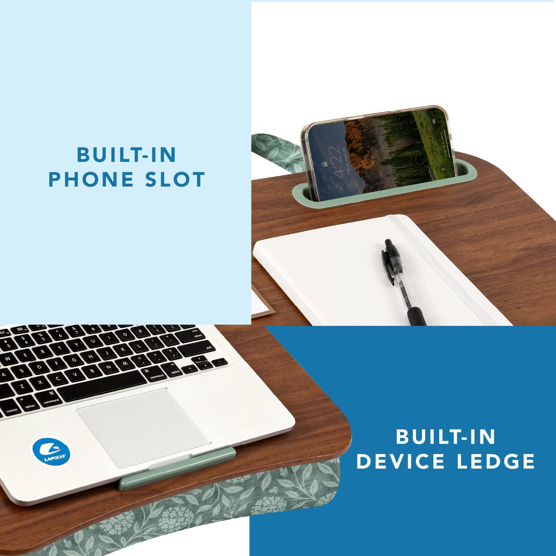 BUILT-IN PHONE SLOT

4:22 April 2022 THE TV

e  , % & 5 5 I 4 2 7 R E W F D 5 A  X Z x to comment explion conted
& 1 Y G y
1 U H &
4 I I N
C K M
I P I I L 1 1 > I C - x sofium pauces
- - on .

LAPGEAR

BUILT-IN DEVICE LEDGE
