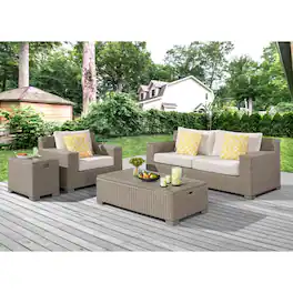 Elements - Camal Rectangular Coffee Table - Tan