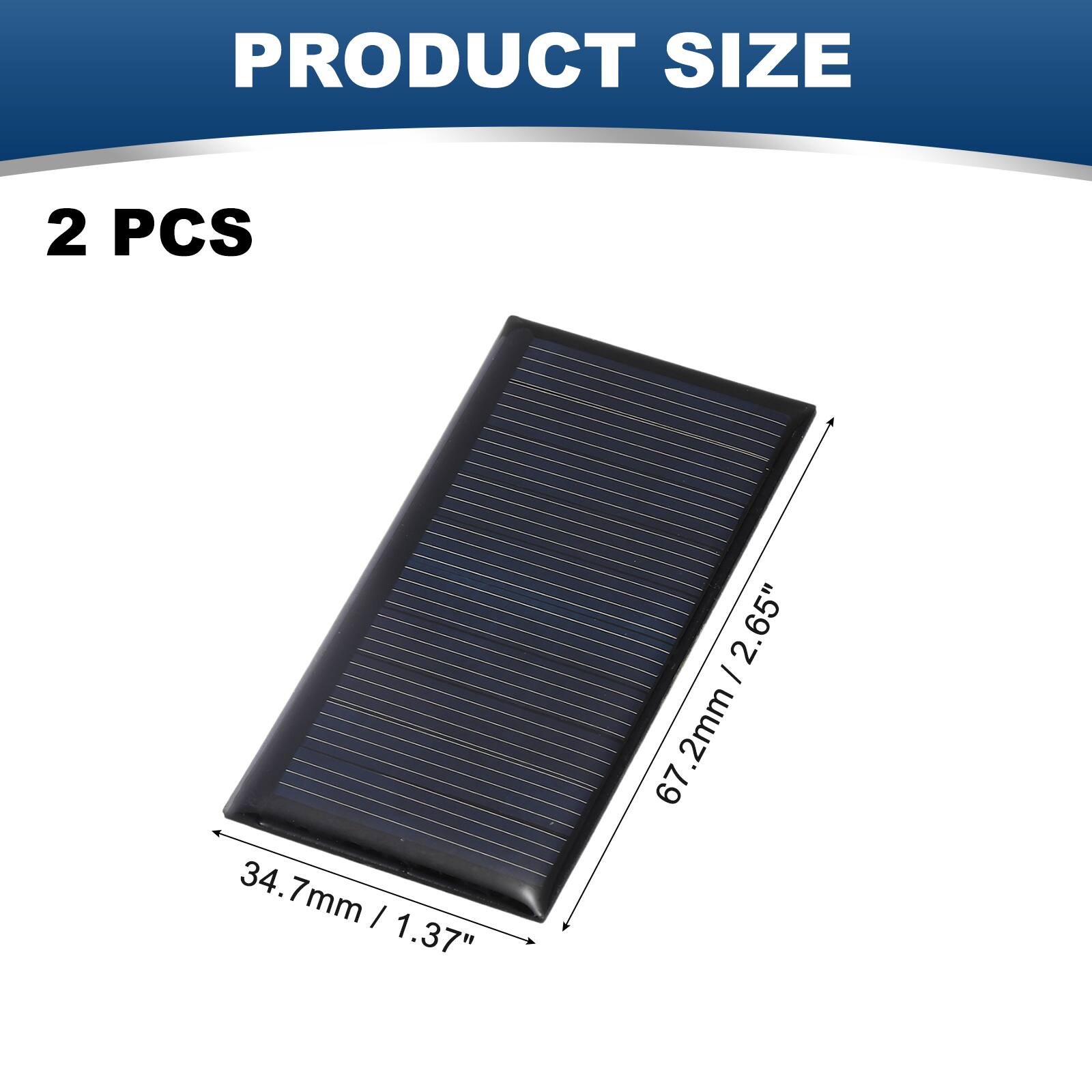 Unique Bargains 2pcs 5V 0.3W 60mA Mini Solar Panels, Small Solar PV ...