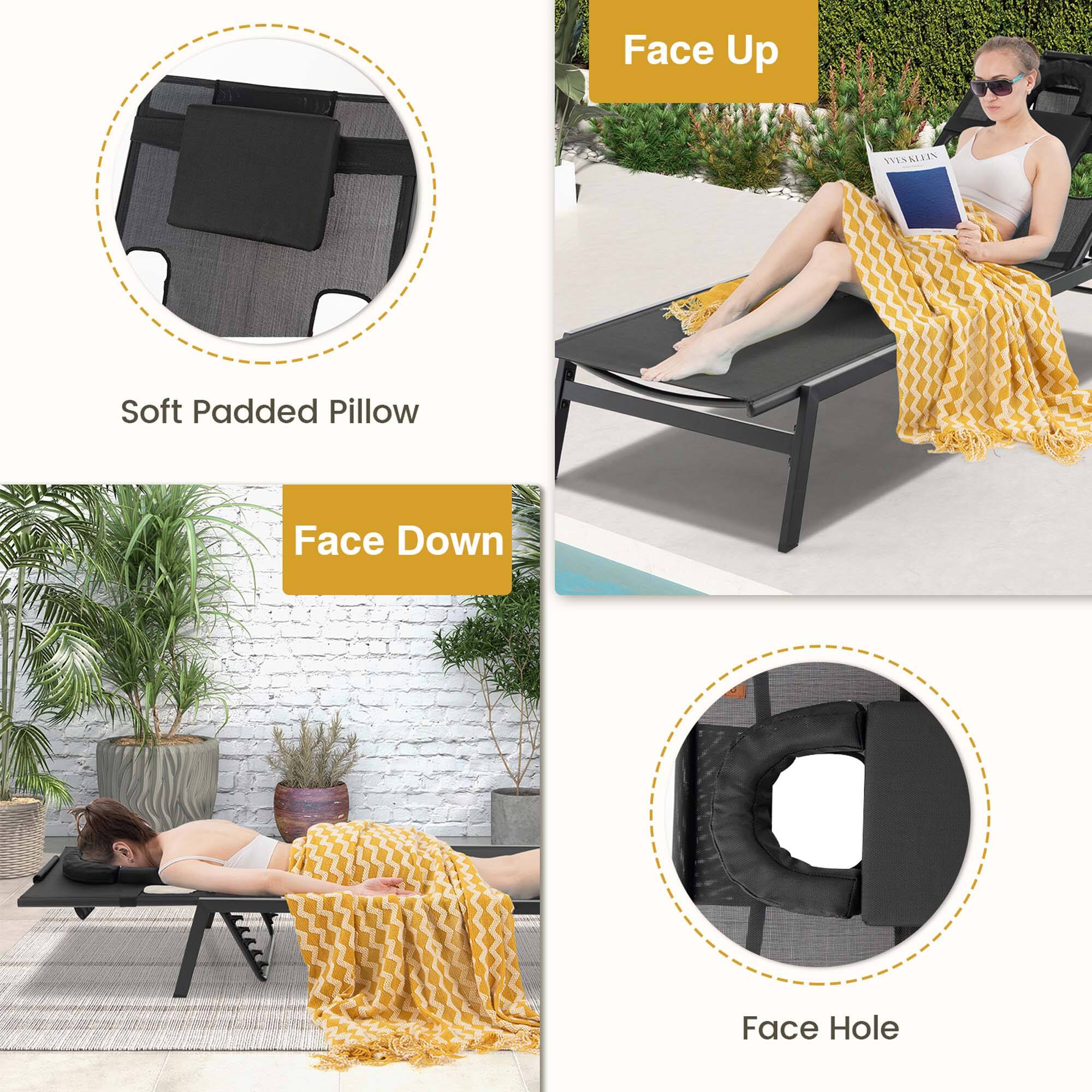 Face Up Soft Padded Pillow Face Down Face Hole