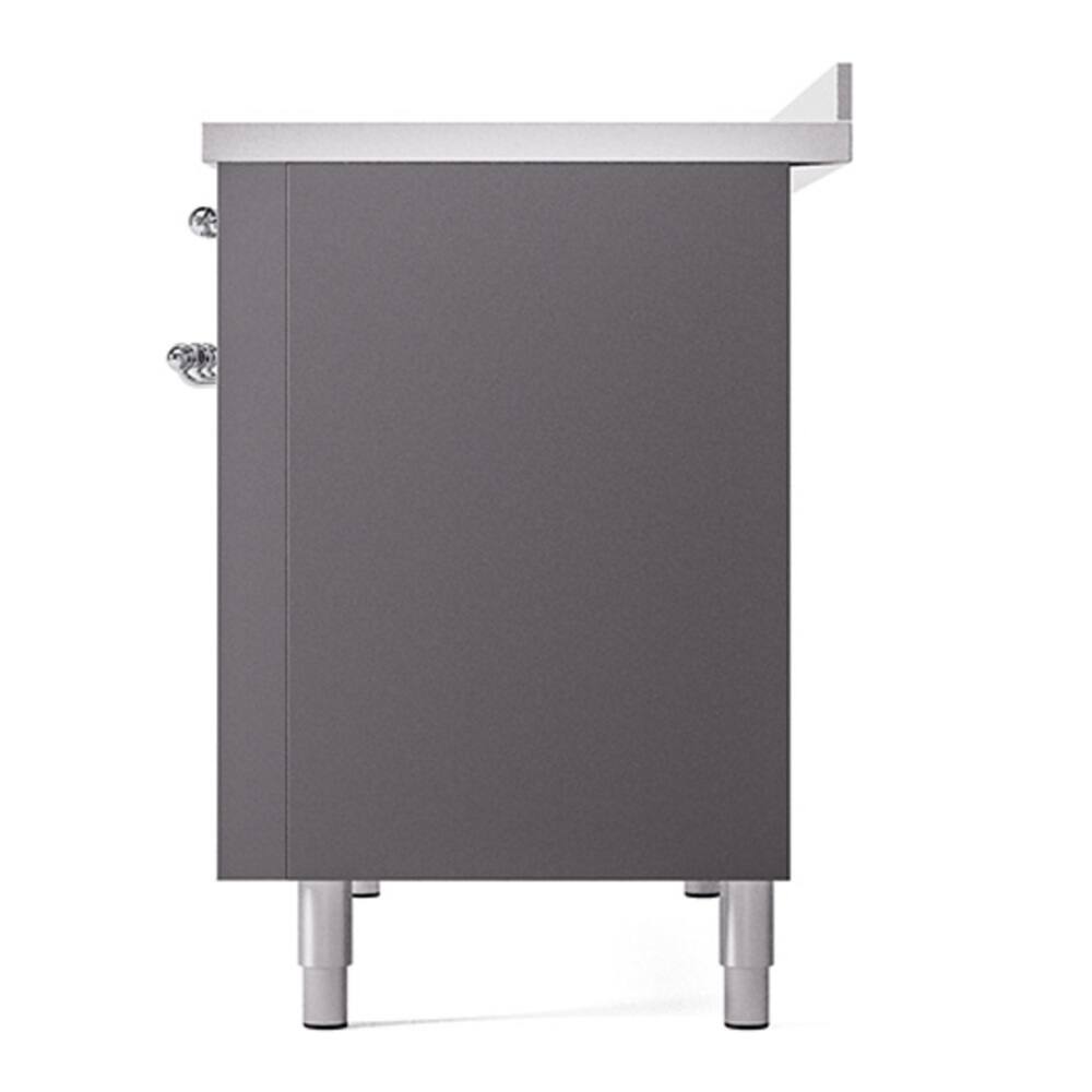 Alt View 9. ILVE - ILVE Nostalgie II 48 inch Induction Range with 6 Induction Elements (Graphite Matte) - Graphite Matte.