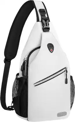 mosiso - Sling Backpack Multipurpose Crossbody Shoulder Bag Travel Hiking Daypack - Ivory White