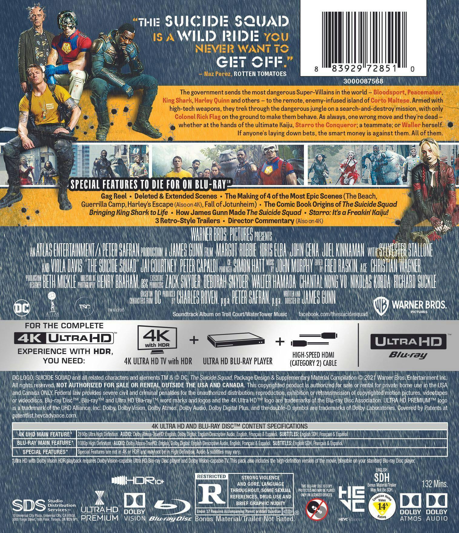 Back. The Suicide Squad (4K Ultra HD + Blu-ray) [UHD].