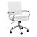 Front. Martha Stewart - Piper Ribbed Faux Leather Office Chair - White Faux Leather/Polished Nickel.