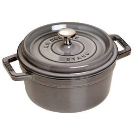 Staub - Cast Iron 2.75-qt Round Cocotte - Graphite Grey