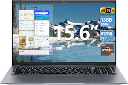 Jumper - 15.6 Inch Laptop, AMD Ryzen 5 3500U Processor, Up to 3.4Ghz, 16GB RAM, 512GB Storage, 1920*1080 IPS