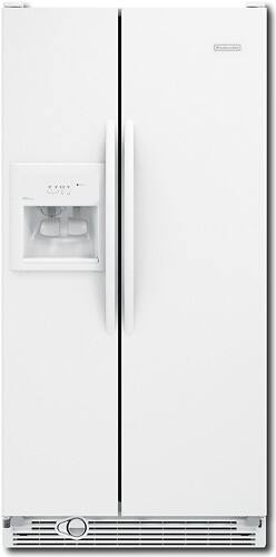 Front Standard. KitchenAid - 24.5 Cu. Ft. Frost-Free Side-by-Side Refrigerator - White.