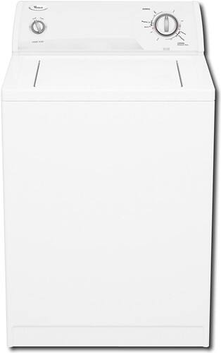 Front Standard. Whirlpool - 3.2 Cu. Ft. 5-Cycle Super Capacity Washer - White-on-White.