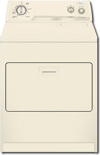 Front Standard. Whirlpool - 6.5 Cu. Ft. 7-Cycle Super Capacity Gas Dryer - Biscuit-on-Biscuit.