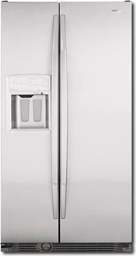 Front Standard. Whirlpool - 24.5 Cu. Ft. Frost-Free Side-by-Side Refrigerator - Monochromatic Stainless-Steel.