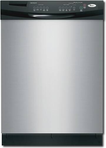 Front Standard. Whirlpool - Gold 24" Tall Tub Built-In Dishwasher - Stainless-Steel.