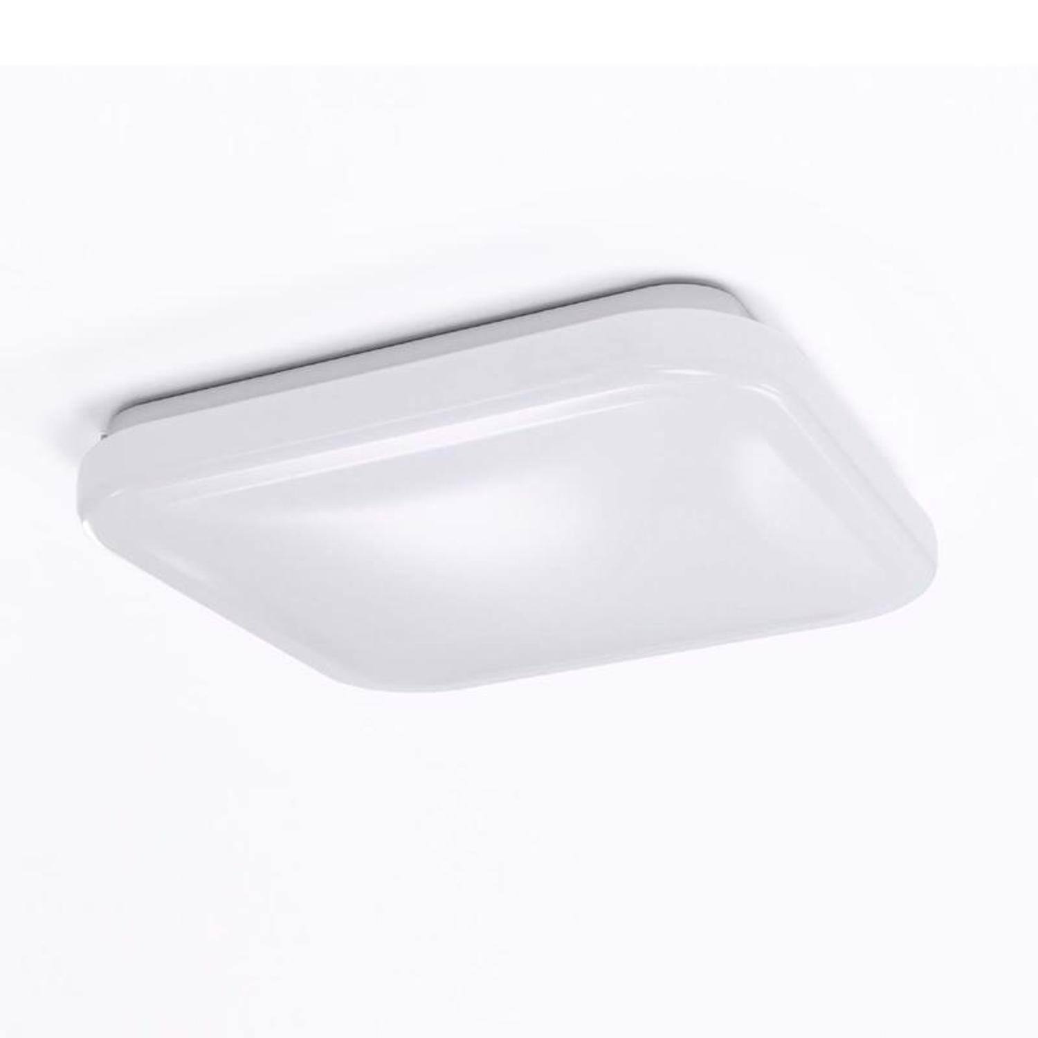 Angle. FEIT ELECTRIC - Feit LED 2.5 in. H X 12 in. W X 12 in. L Aluminum White LED Ceiling Light Fixture.