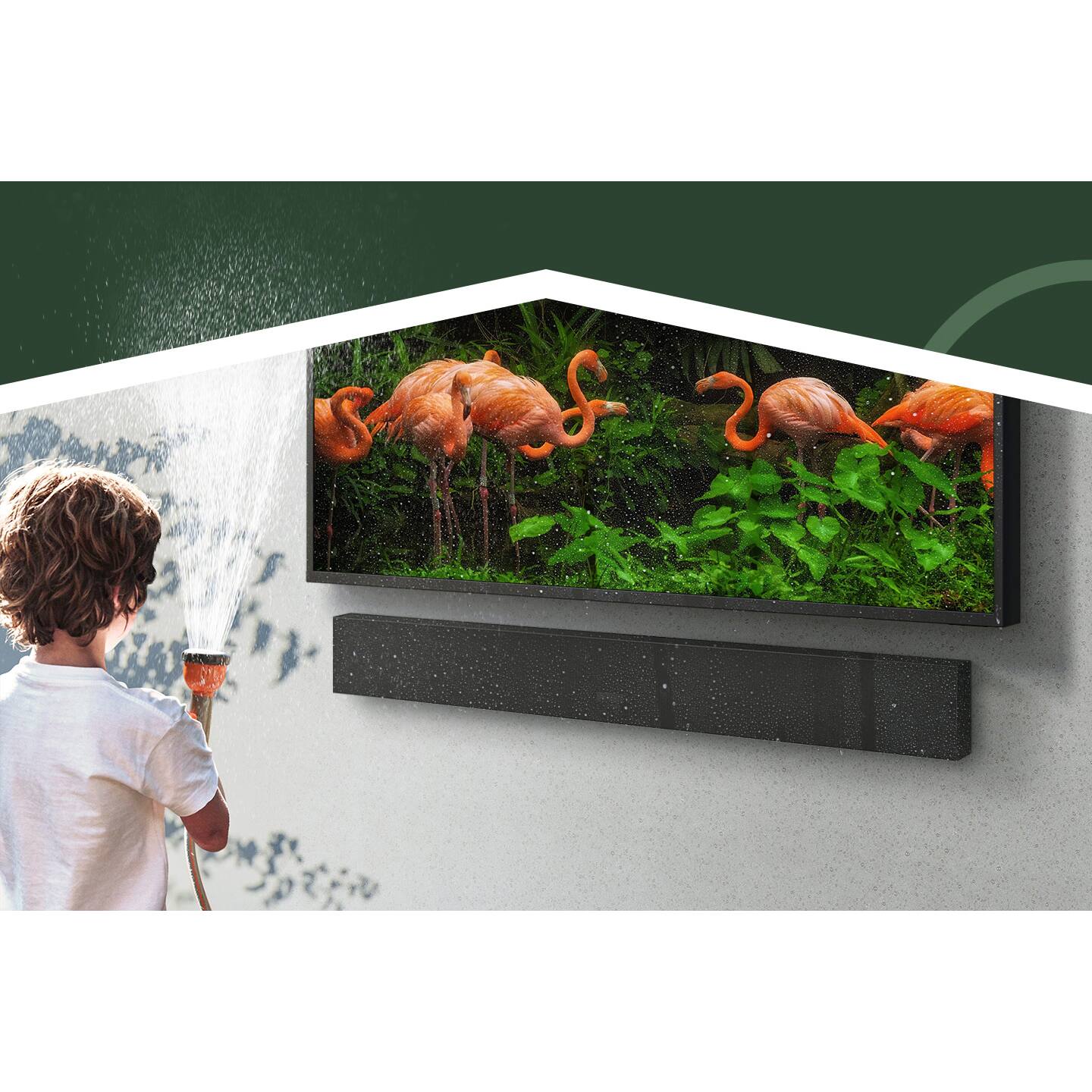 Alt View 5. Samsung - HW-LST70T 3.0ch The Terrace Soundbar Dolby 5.1 Outdoor Weather Resistant Bundle.