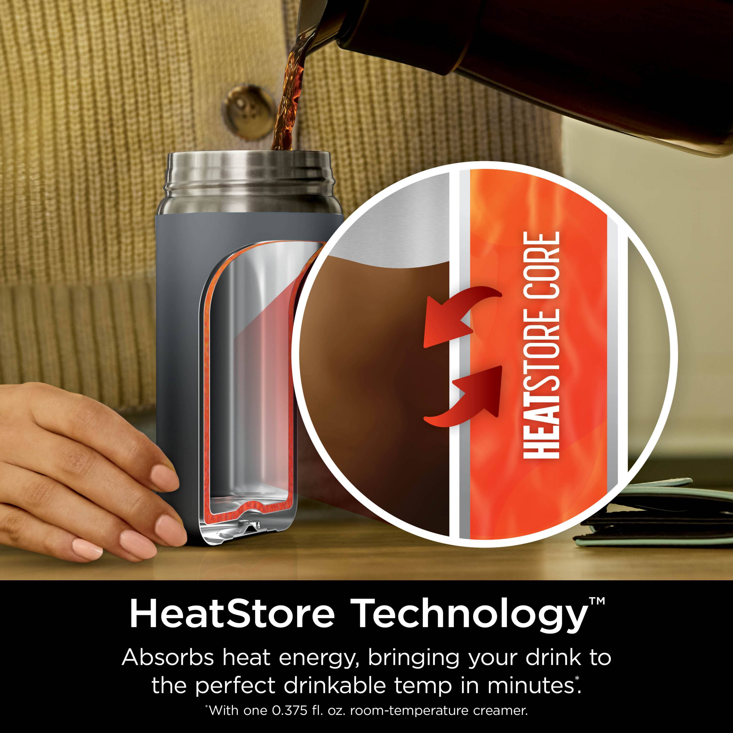HeatStore Technology™  
Absorbs heat energy, bringing your drink to the perfect drinkable temp in minutes*  
*With one 0.375 fl. oz. room-temperature creamer.  

HEATSTORE CORE