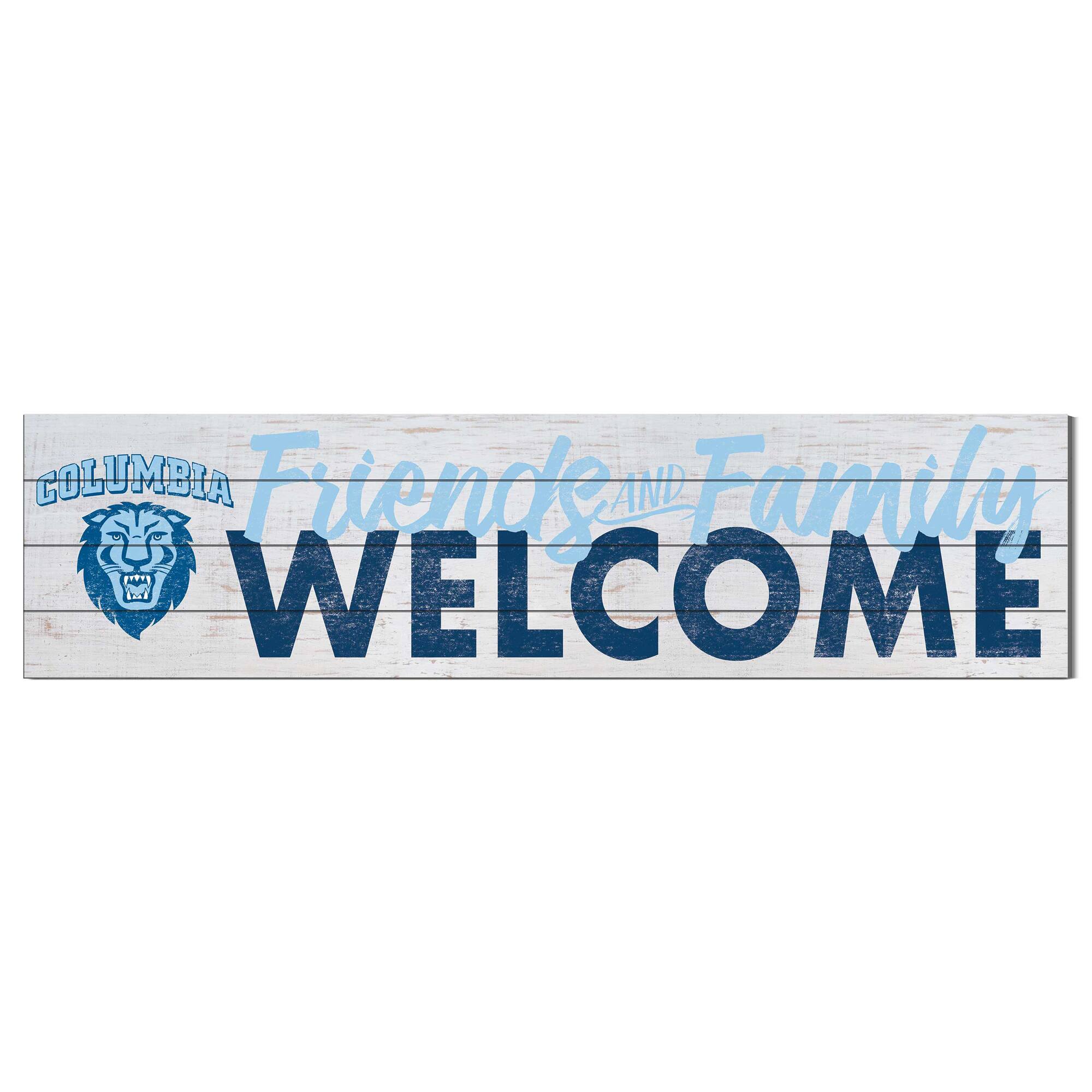 Columbia University 10" x 40" Friends & Family Welcome Sign