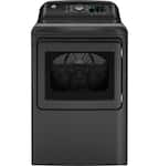 GE - 7.4 Cu. Ft. Electric Dryer with Sensor Dry - Diamond Gray