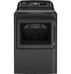 GE - 7.4 Gas Dryer with Sensor Dry - Diamond Gray - Front_Zoom