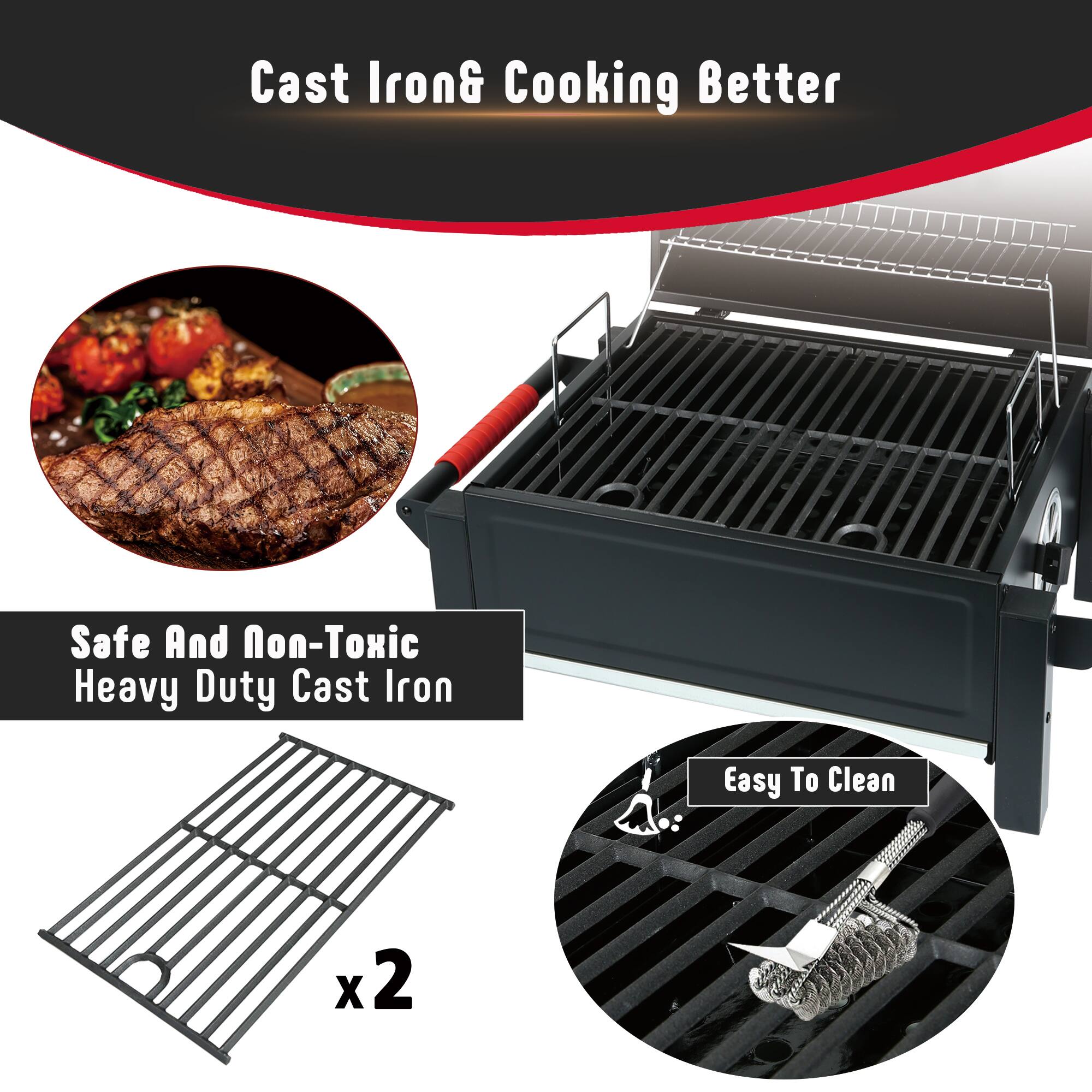 Cast Iron & Cooking Better

Safe And Non-Toxic Heavy Duty Cast Iron

Easy To Clean

x2