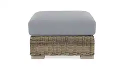 Yardbird® - Ludlow Ottoman - Glacier - Front_Zoom