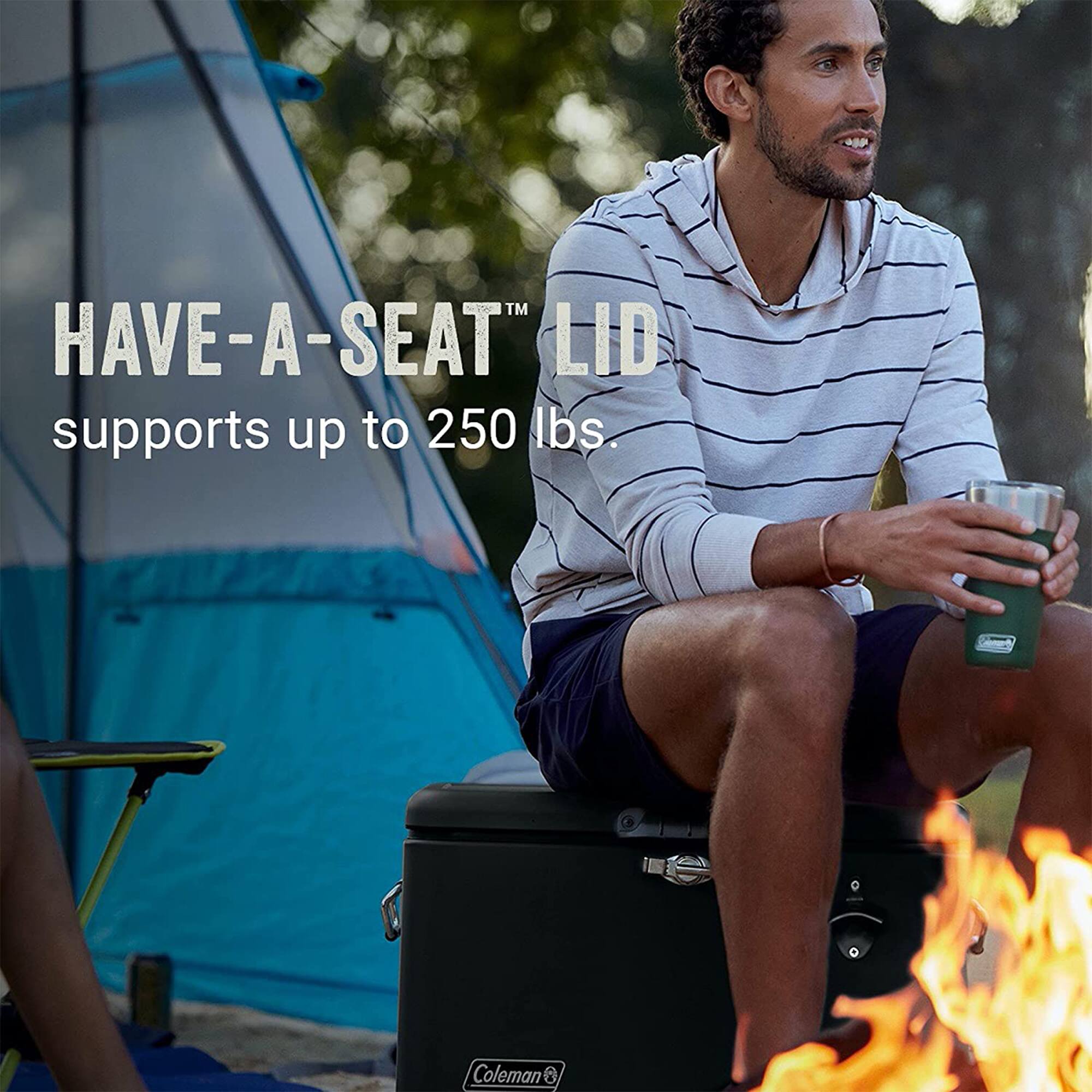 HAVE-A-SEAT™ LID supports up to 250 lbs.