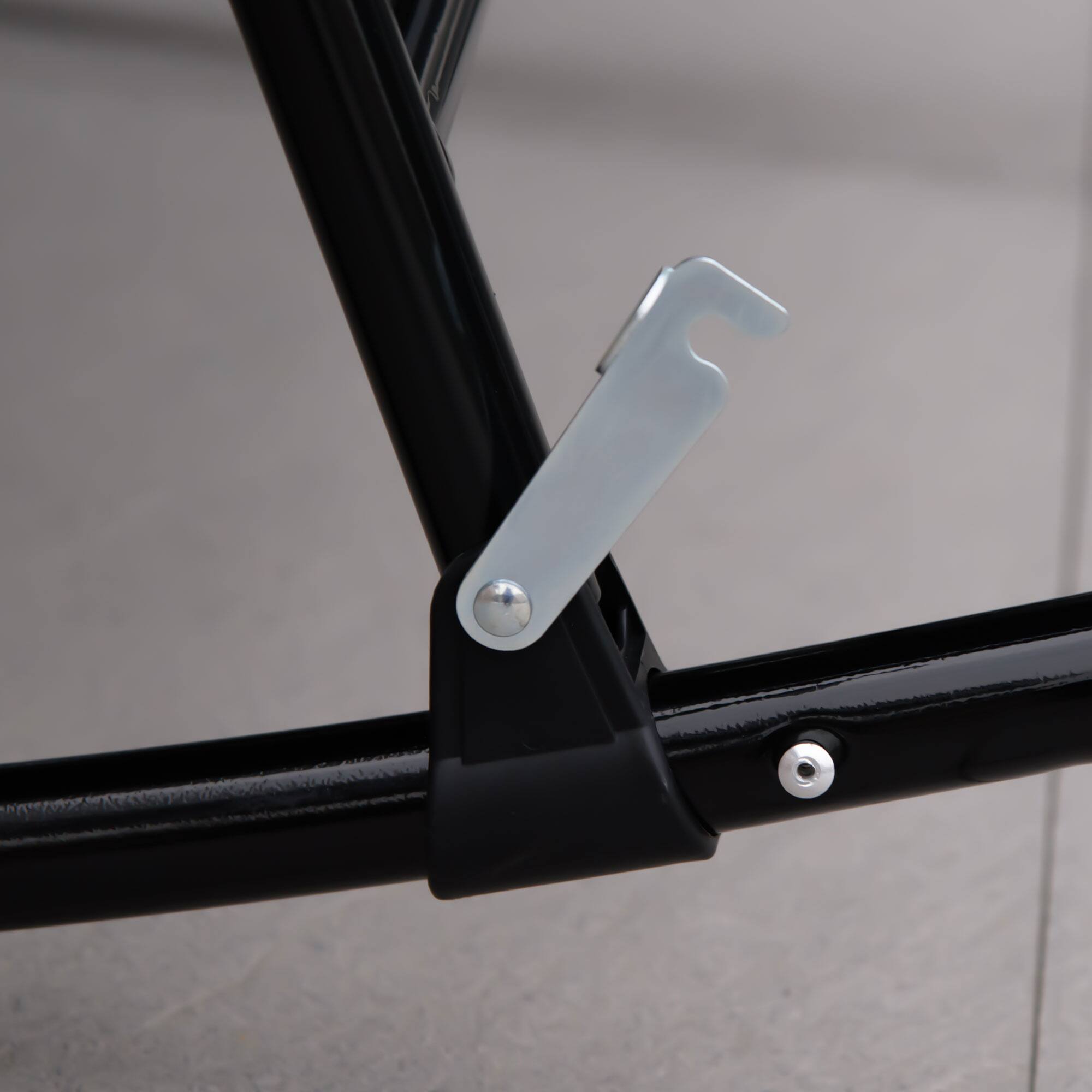 Alt View 8. Outsunny - 3 Piece Outdoor Patio Furniture Set with Glass Coffee Table & 2 Folding Padded Rocking Chairs - Red.