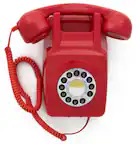 Front. PopMarket - GPO Retro GPO746WRED 746 Wall Mount Push Button Telephone - Red - MISC ACCESSORY - Red.