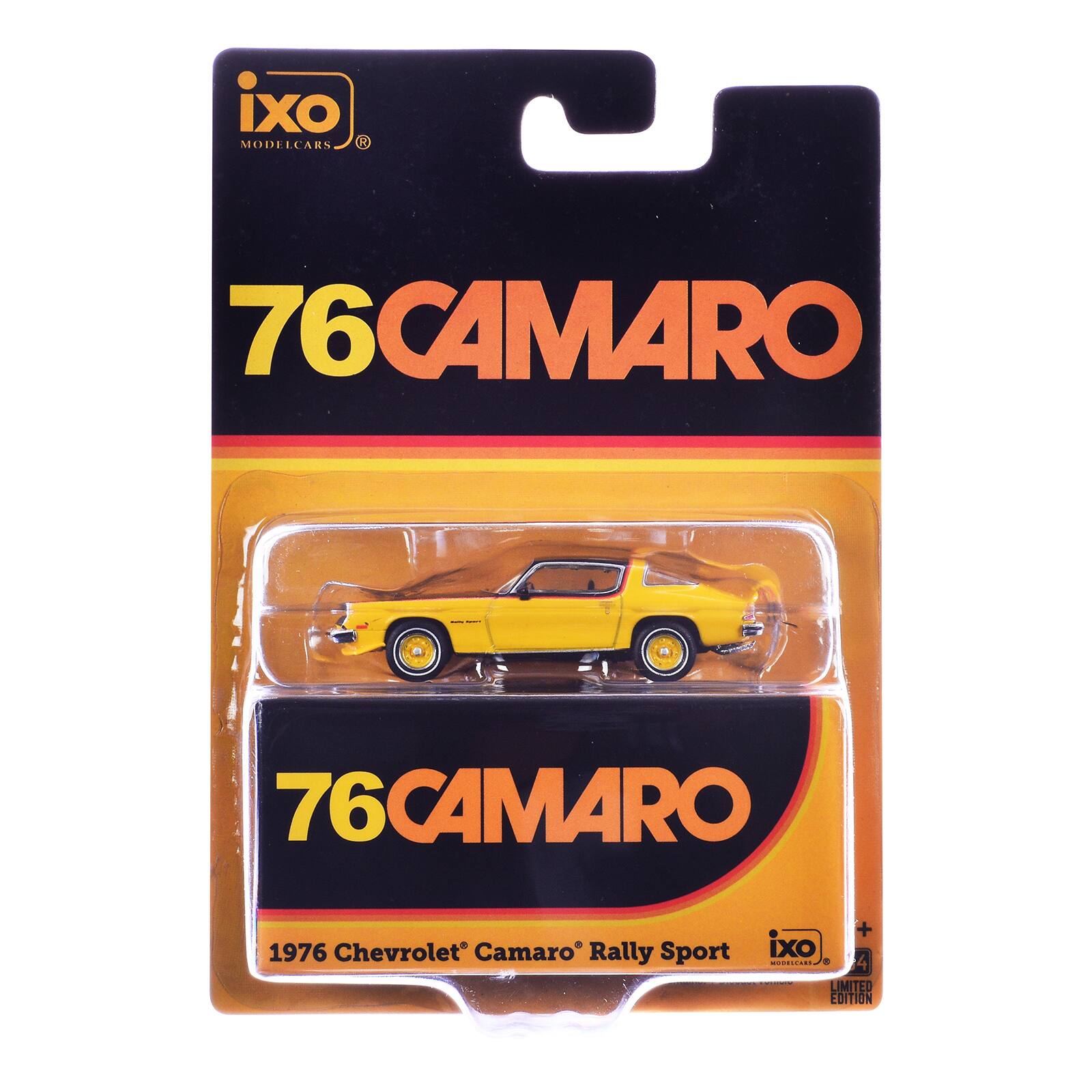 ixo MODELCARS  
76CAMARO  
76CAMARO  
1976 Chevrolet Camaro Rally Sport  
IXO MOCOSCHED 8 4 LIMITED EDITION