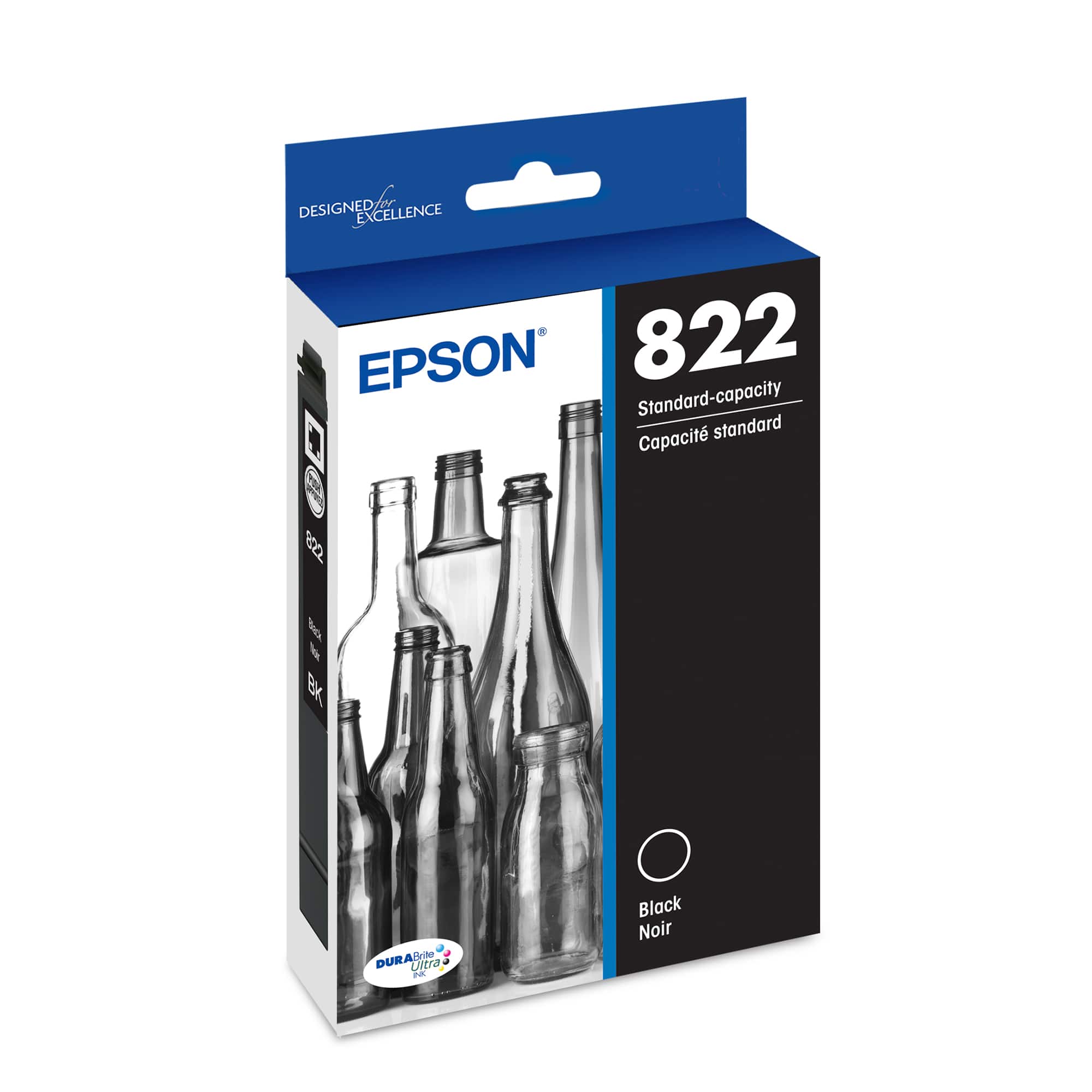 Epson - T822 Standard Capacity Ink Cartridge - Black - Front_Zoom