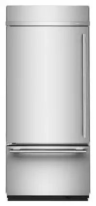 KitchenAid - 20.8 Cu. Ft. Built-In Bottom Mount Refrigerator with Platinum Interior - Stainless Steel
