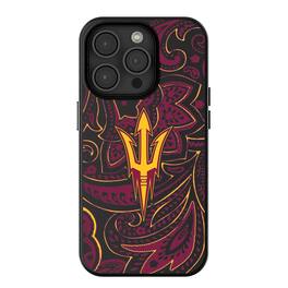 Keyscaper - NCAA - Arizona State Sun Devils Paisley iPhone Magnetic Bump Case - 15 - Black