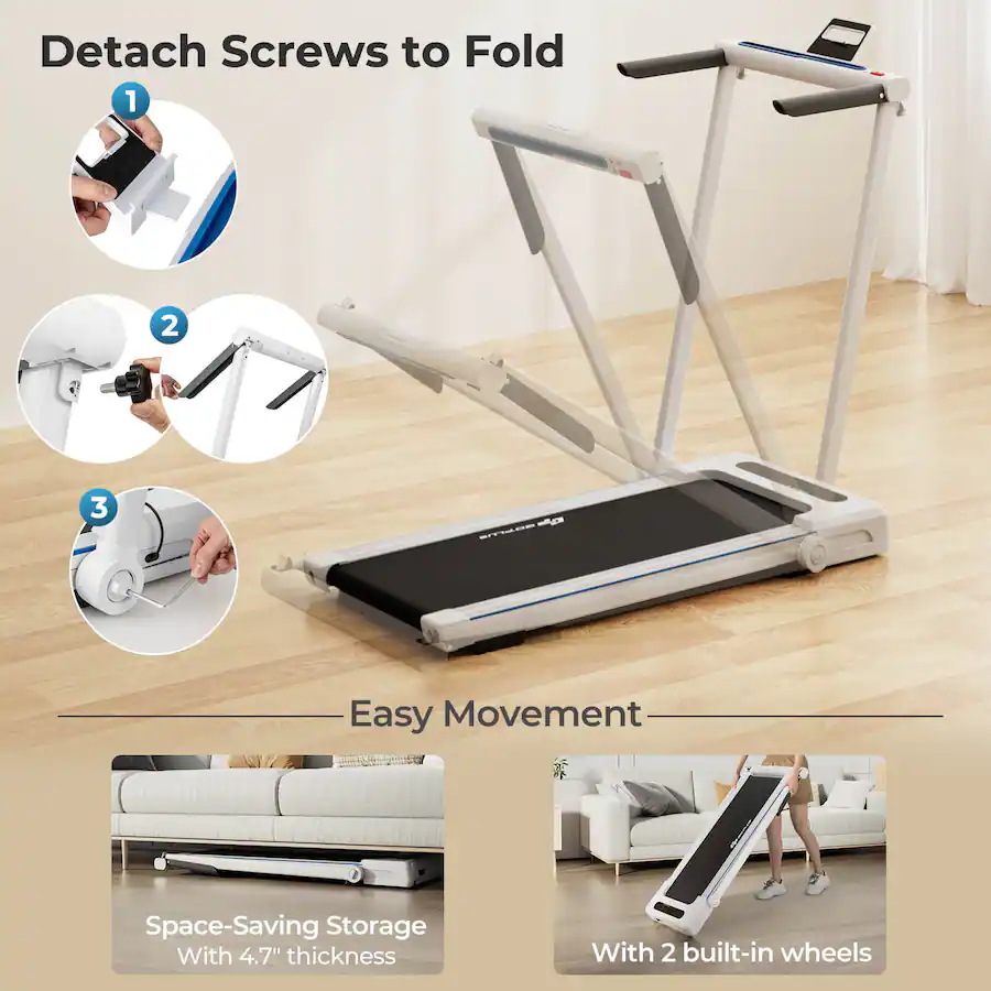Treadmill Rising Table Costway 2.25HP 3 in 1 Folding Treadmill W/Table Speaker Remote Home ...