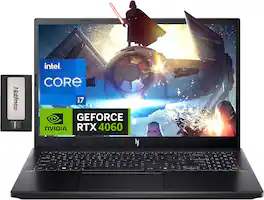 Acer - Refurbished Excellent - Nitro V 15 i7-13620H RTX 4060 16GB RAM 512GB SSD 15.6″ FHD 144Hz RGB KB Wi-Fi 6 - Obsidian Black