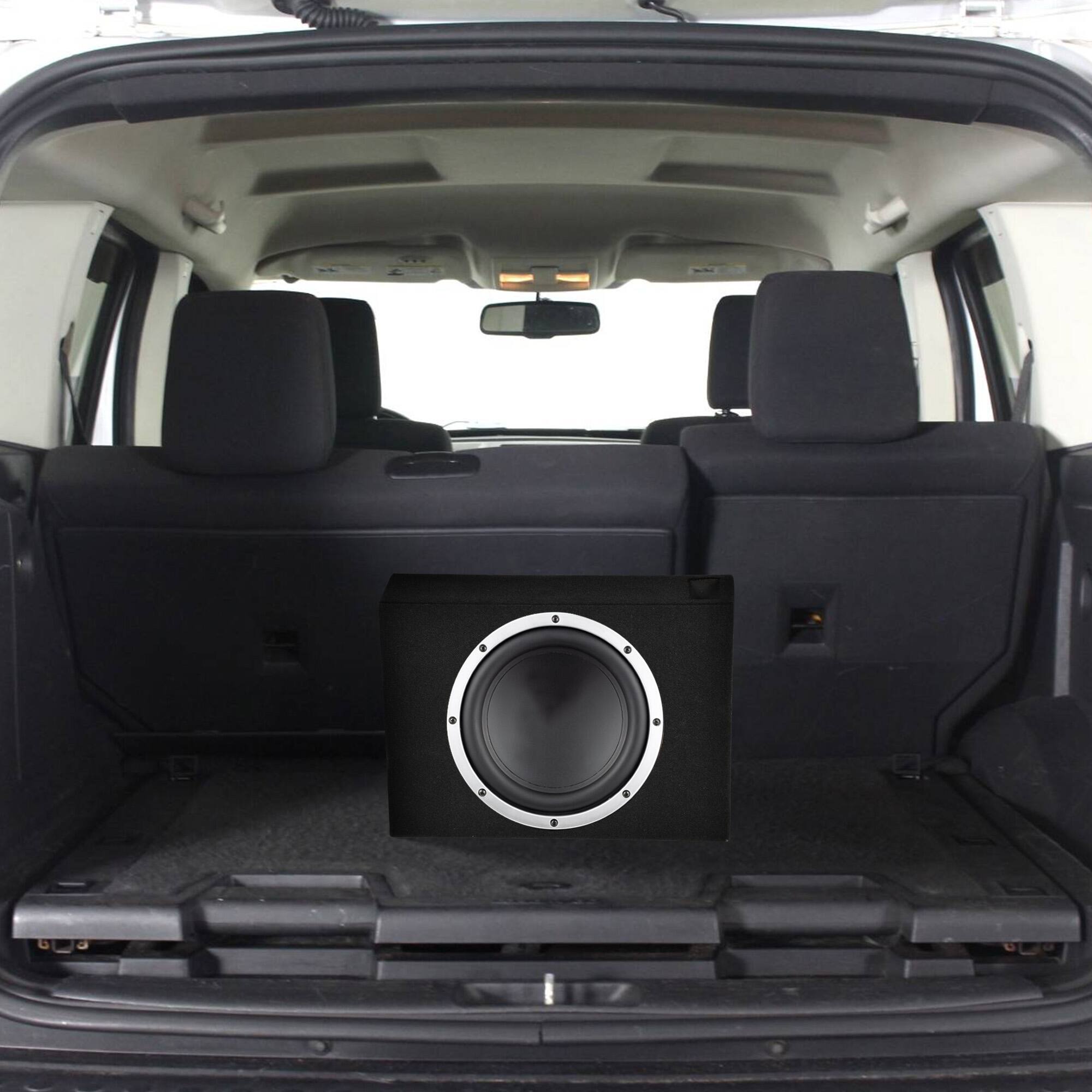 Alt View 2. QPower - QPower Shallow Vented Subwoofer Enclosure, Single 10 Inch Car Sub Speaker Box - Black.