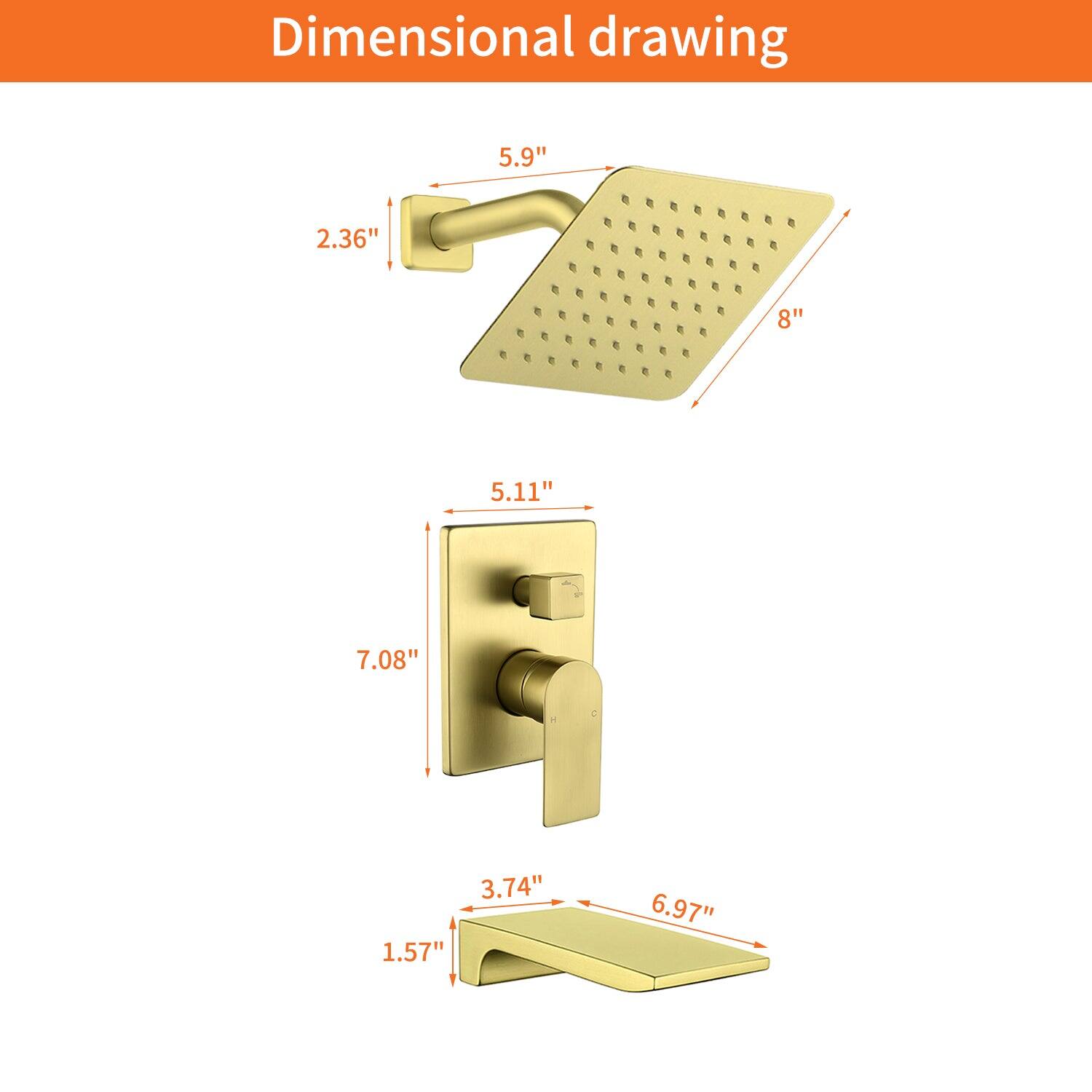 Dimensional drawing

- 5.9"
- 2.36"
- 8"
- 5.11"
- 7.08"
- 3.74"
- 1.57"
- 6.97"