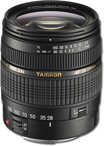 Front Standard. Tamron - 28-200mm f/3.8-5.6 XR Di Zoom Lens.
