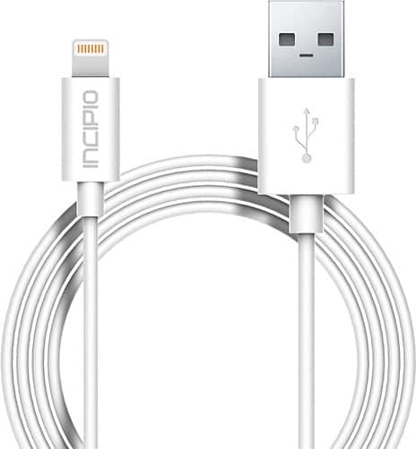 Front. Incipio - 3.3' Lightning-to-USB Charge-and-Sync Cable - White.