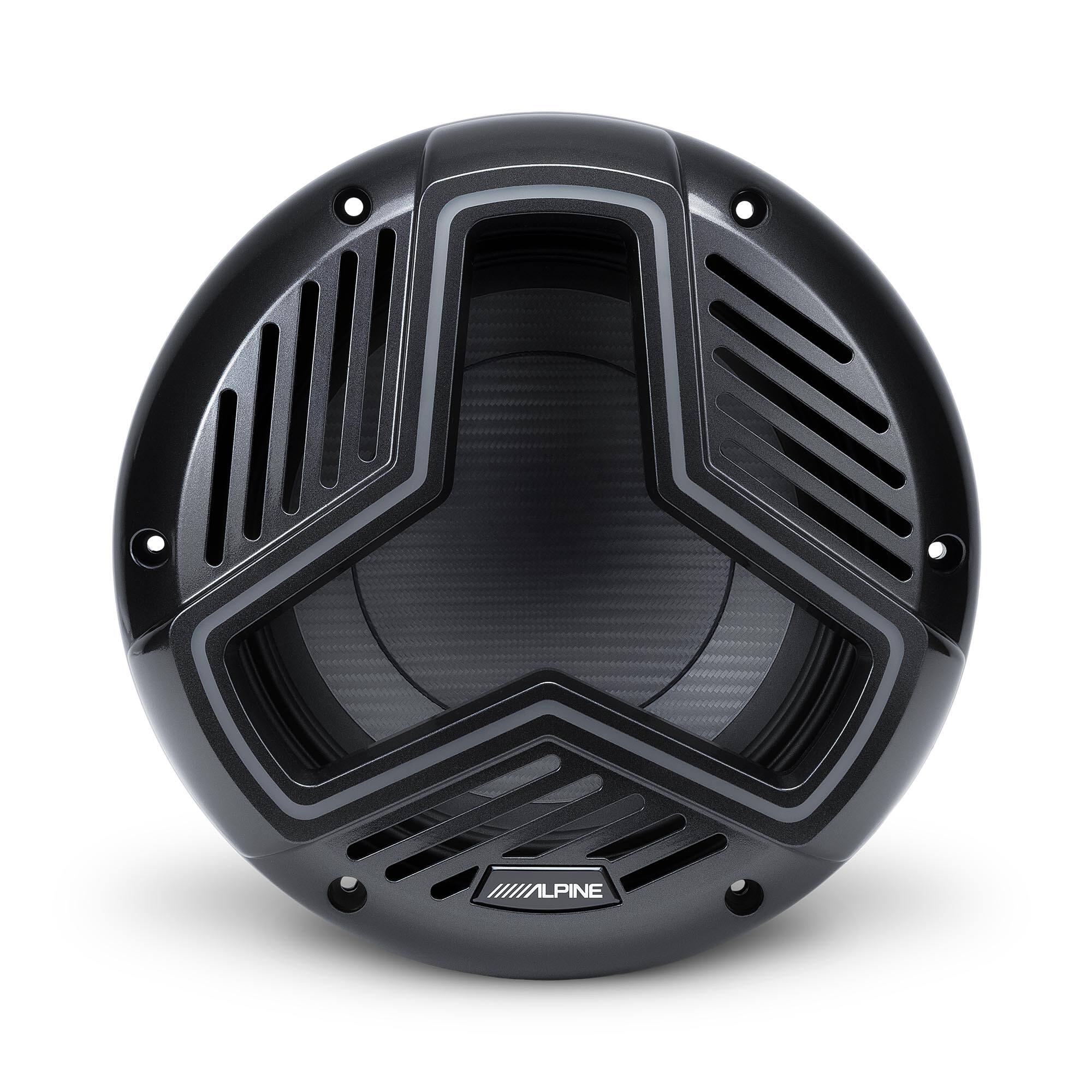 Alt View 1. Alpine - Alpine MRN-W10S4-IB-LB Marine 10" Subwoofer Infinite Baffle (Black) - Black/Gray.