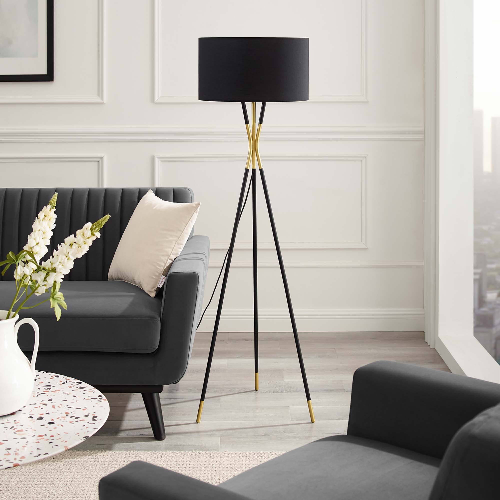 Alt View 1. Modway - Audrey Standing Floor Lamp by Modway - Black Black.