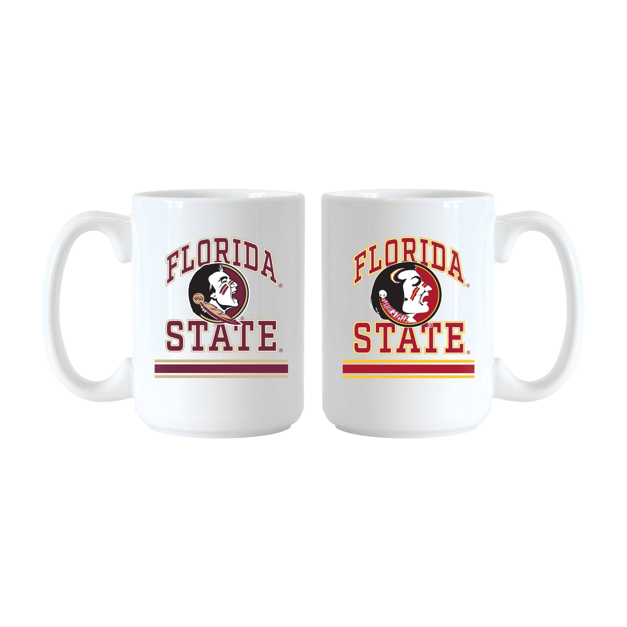 Logo Brands - Florida State Seminoles 15oz. Current & Throwback Mug Set - Multicolor