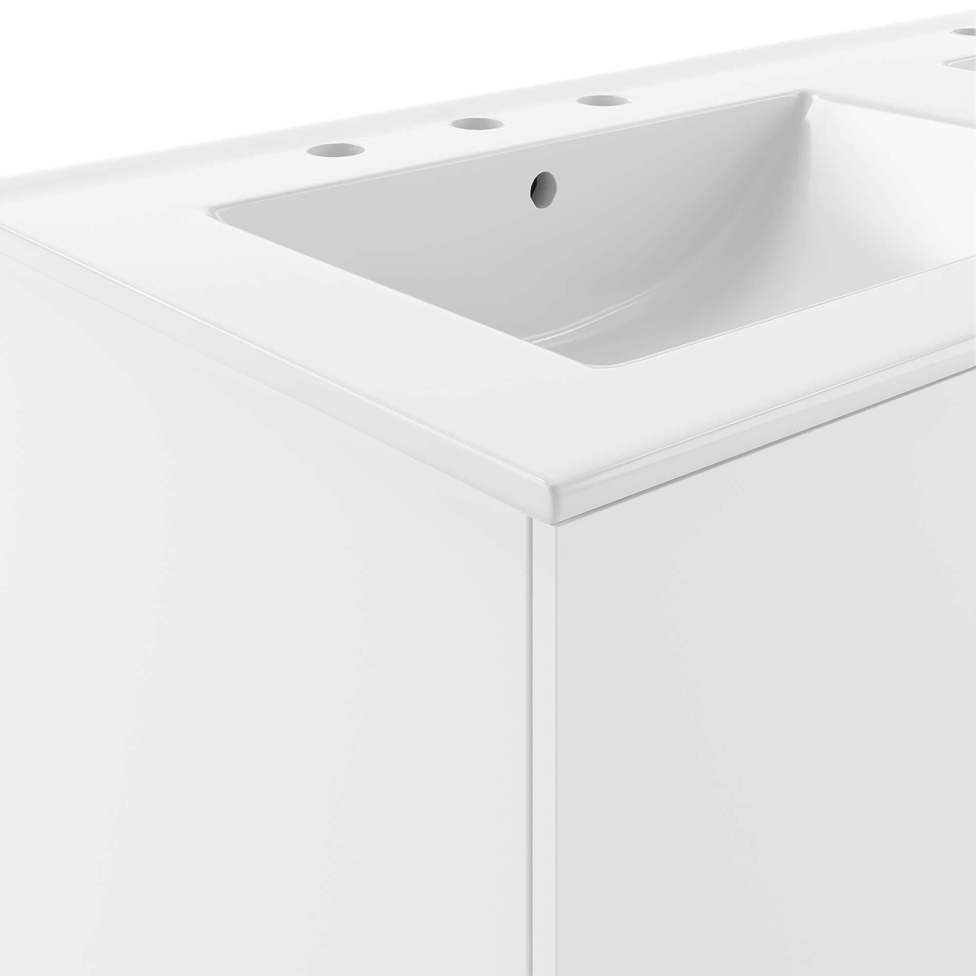 Alt View 5. Modway - Vitality Bathroom Vanity Basin Included by Modway - White White.