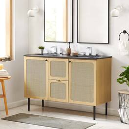 Chaucer Bathroom Vanity with Black Basin Included by Modway - Oak Black