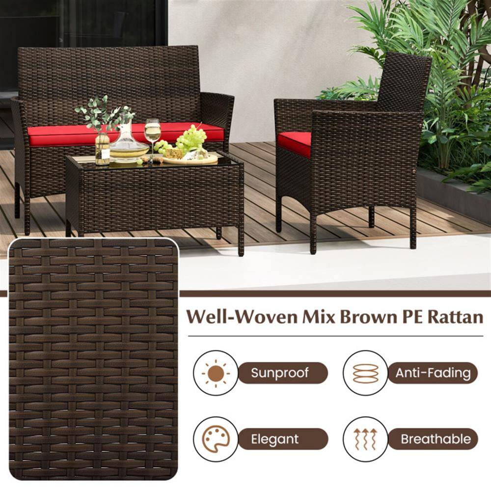 Well-Woven Mix Brown PE Rattan  
Sunproof  
Anti-Fading  
Elegant  
Breathable